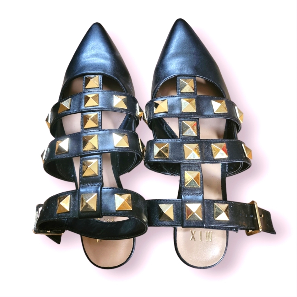 Gold Studded Flats